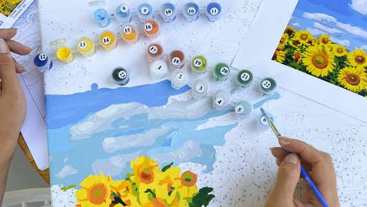 Methode zum Schaffen von Gemälden nach Zahlen