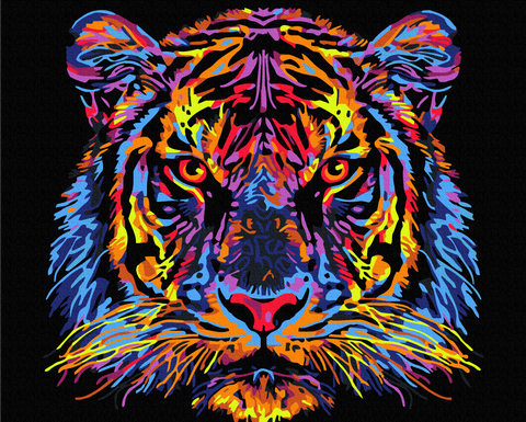 Malen nach Zahlen Bunter Tiger (BSB0024)