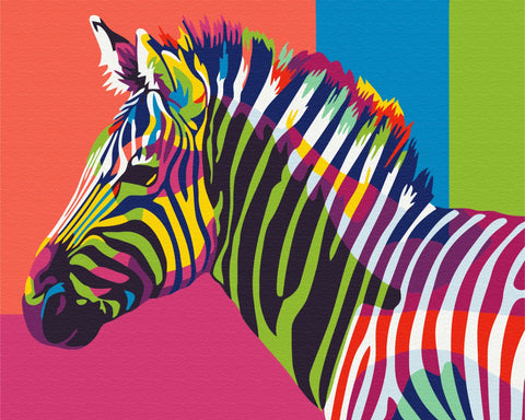 Malen nach Zahlen Regenbogenzebra (BS26201)