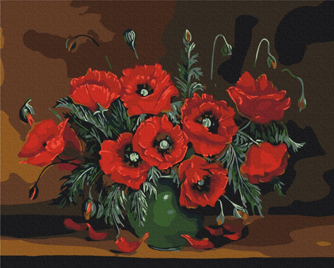 Malen nach Zahlen Stillleben mit Mohnblumen (BS51397)