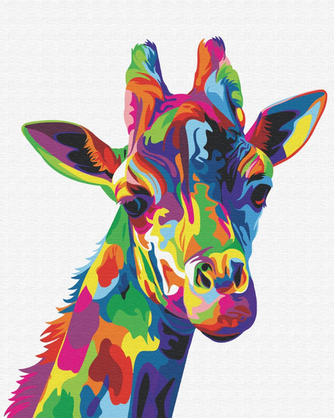 Malen nach Zahlen Regenbogen-Giraffe (BS26194)