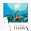 Malen nach Zahlen Schildkröte in einem Korallenriff (BS51438)