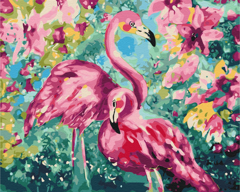 Malen nach Zahlen Blumenflamingos (BS33251)