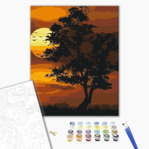 Malen nach Zahlen Flammender Sonnenuntergang (BS51965)