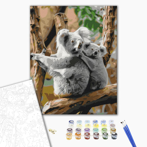 Malen nach Zahlen Familie der Koalas (BS52451)