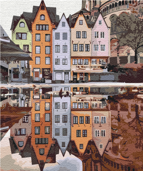Malen nach Zahlen Widerspiegelung von Stockholm (BS34835)