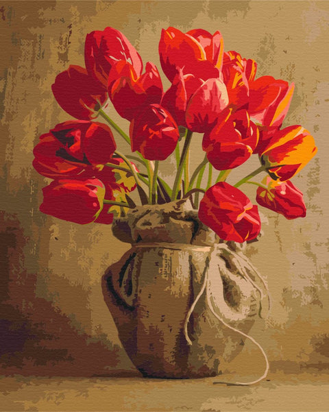 Malen nach Zahlen Der Strauß hausgemachter Tulpen (BS52656)