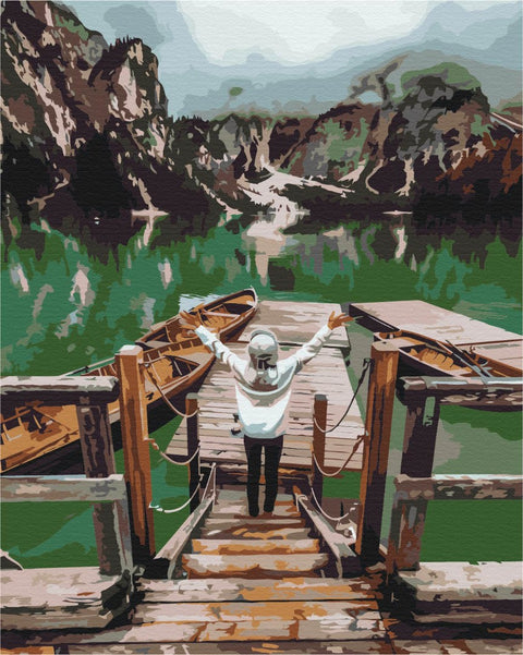 Malen nach Zahlen Reisende am Lake Bryce (BS52566)