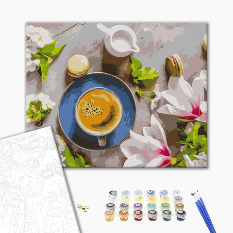Malen nach Zahlen Der Kaffee und Blumen (BS34314)
