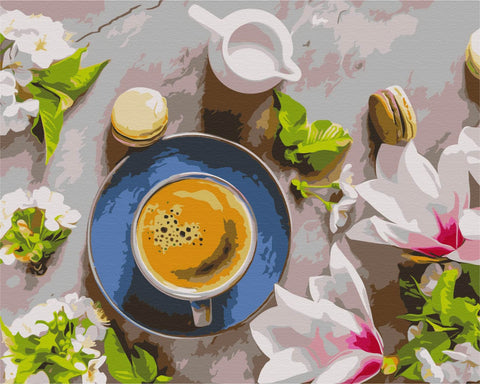 Malen nach Zahlen Der Kaffee und Blumen (BS34314)