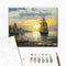 Malen nach Zahlen Ein Segelboot bei Sonnenuntergang (BS52673)