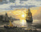 Malen nach Zahlen Ein Segelboot bei Sonnenuntergang (BS52673)