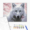 Malen nach Zahlen Wolf mit Blume (BS52668)