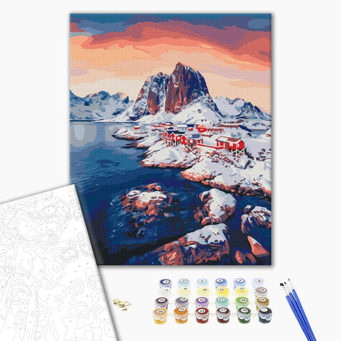 Malen nach Zahlen Sonnenaufgang auf den Lofoten-Inseln (BS52770)