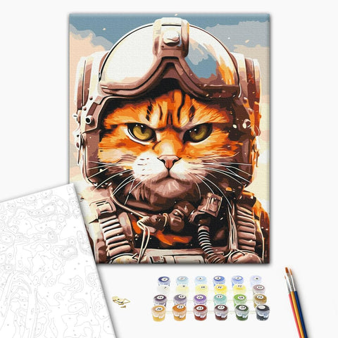 Malen nach Zahlen Die Katze ist der Chefpilot © Маріанна Пащук (BS53804)