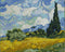 Malen nach Zahlen Feld mit grünem Weizen und Zypressen. Vincent van Gogh (BS415)