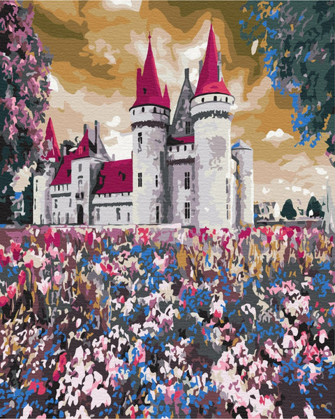 Malen nach Zahlen Schloss in Wildblumen (BS3289)