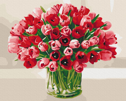 Malen nach Zahlen Ein Strauß Tulpen für einen geliebten Menschen (BS51742)