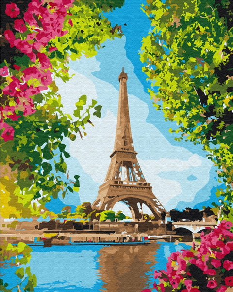 Malen nach Zahlen Die Blumenansicht des Eiffelturms (BS52706)