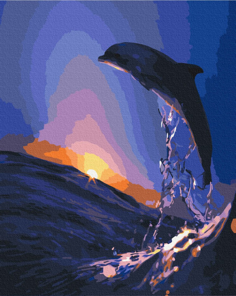 Malen nach Zahlen Sonnenuntergang des Delfins (BS5186)