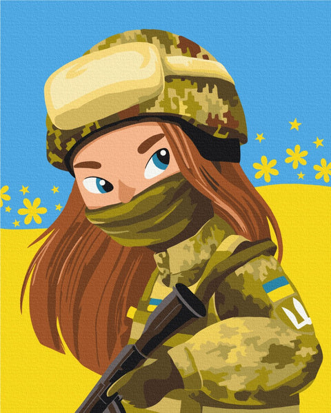 Malen nach Zahlen Mädchen der Streitkräfte der Ukraine © Nataliya Matyushko (BS53173)