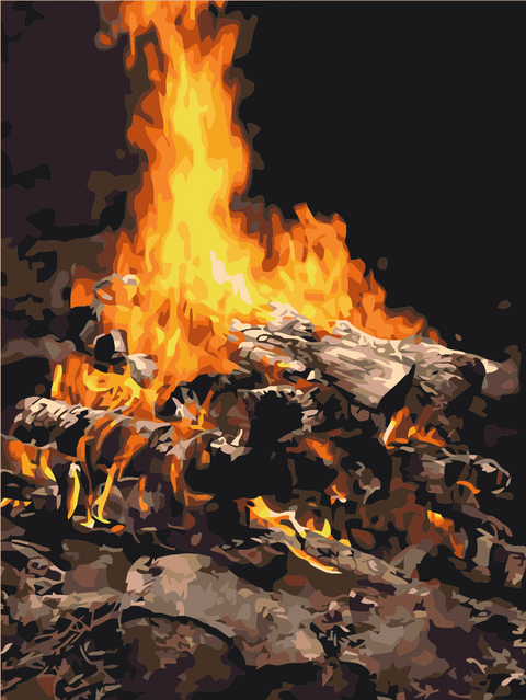 Malen nach Zahlen Lagerfeuer (RBS21741)