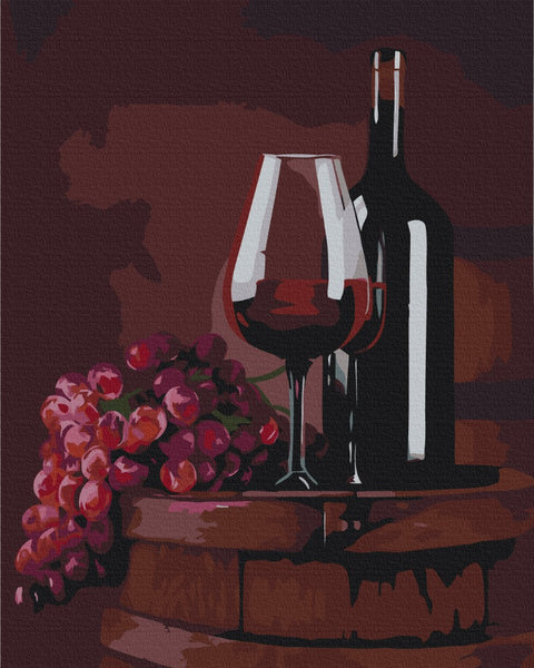 Malen nach Zahlen Ein Glas Rotwein © Valentyna Ivanova (BS53488)