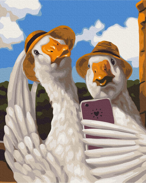 Malen nach Zahlen Enten-Selfie ©Lucia Heffernan (BS53505)