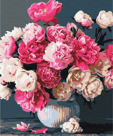Premium Malen nach Zahlen Bouquet of pink joys (PBS51703)