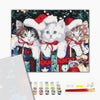 Premium Malen nach Zahlen Christmas cats (PBS51359)