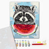 Premium Malen nach Zahlen Summer raccoon (PBS51697)