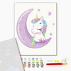 Premium Malen nach Zahlen Unicorn on the moon (PKBS7119)