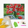Diamond Painting Mohnblumen und ein Kranz Gänseblümchen (DBS1076)