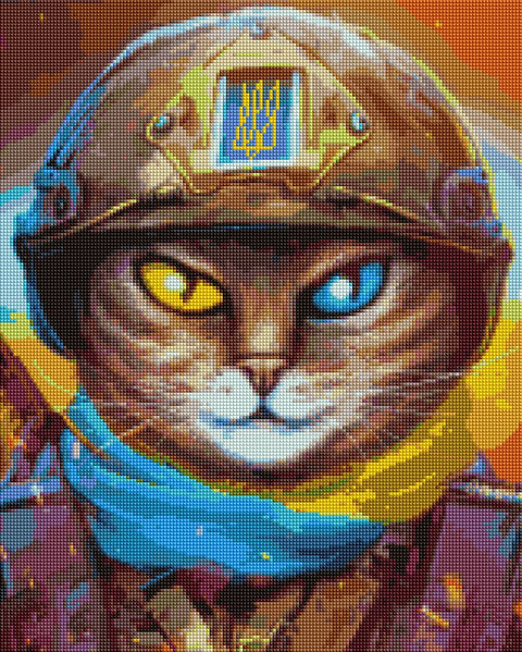 Diamond Painting Abwehr-Katze ©Marianna Pashchuk (DBS1034)