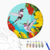 Rundes Malen nach Zahlen Kolibris in Blumen (Größe M) (RC0001M)